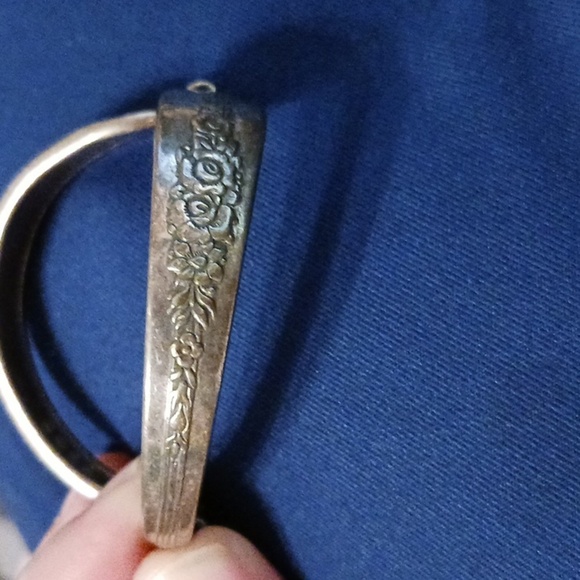 Vintage Silver Plate Bracelet Made From Spoons w/ Magnetic Closure Adorable CHIC - Picture 7 of 9